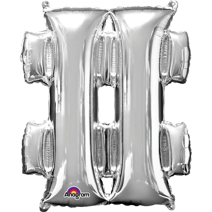 Ballon hashtag argenté (40 cm)