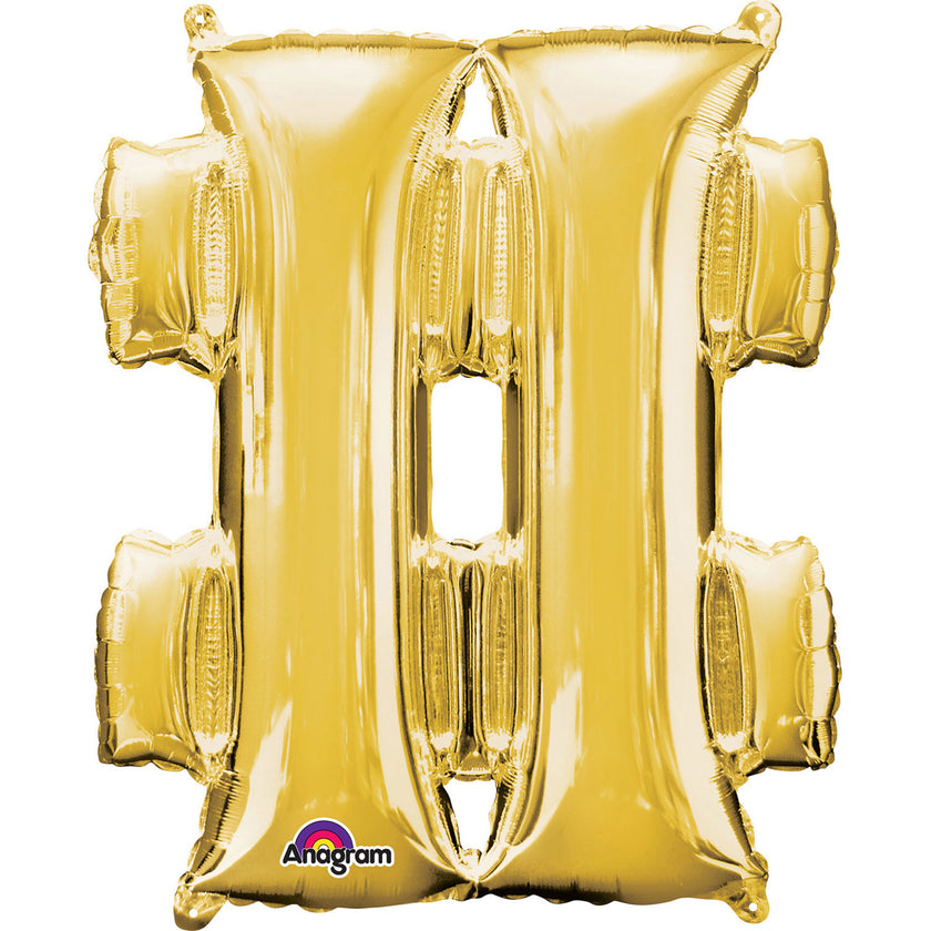 Ballon hashtag doré (40 cm)