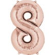 Ballon chiffre 8 rose gold 40 cm