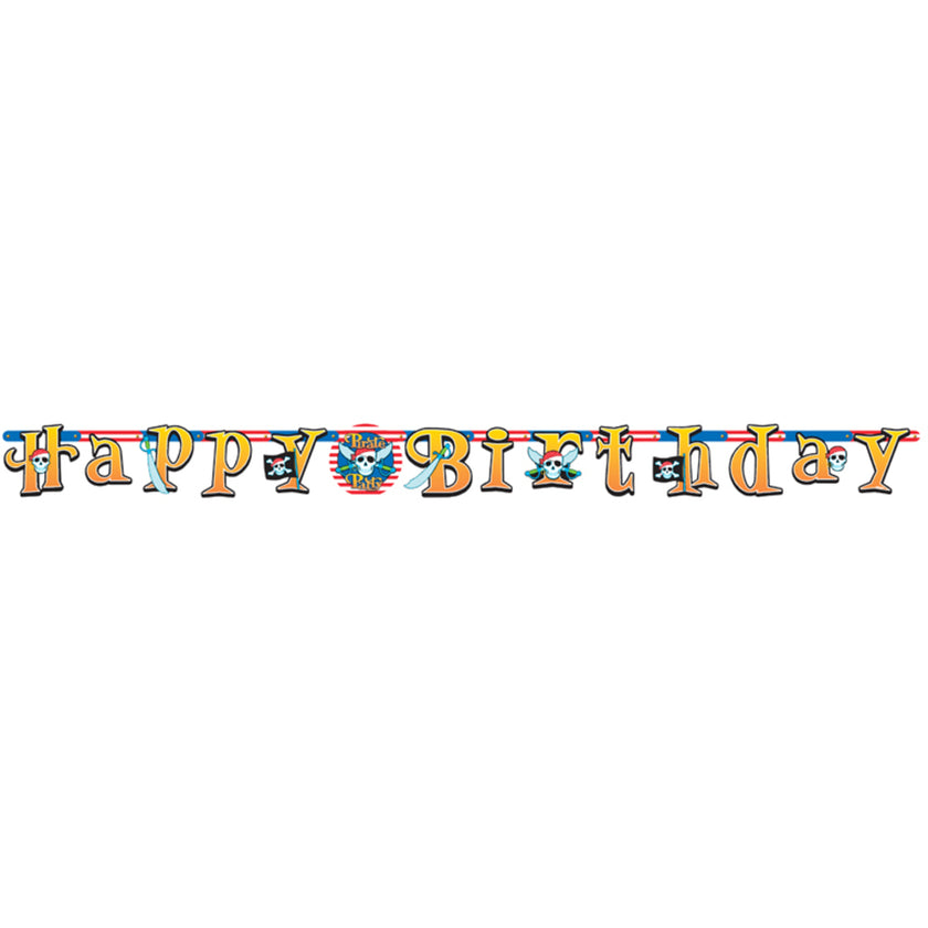 Guirlande Happy Birthday Pirate Party