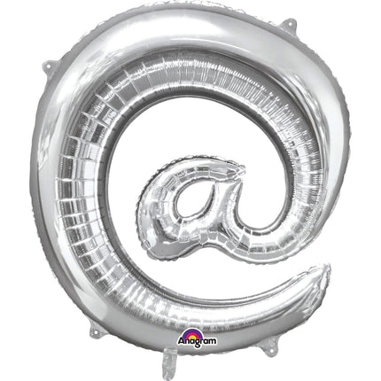 Ballon @ argenté 40 cm