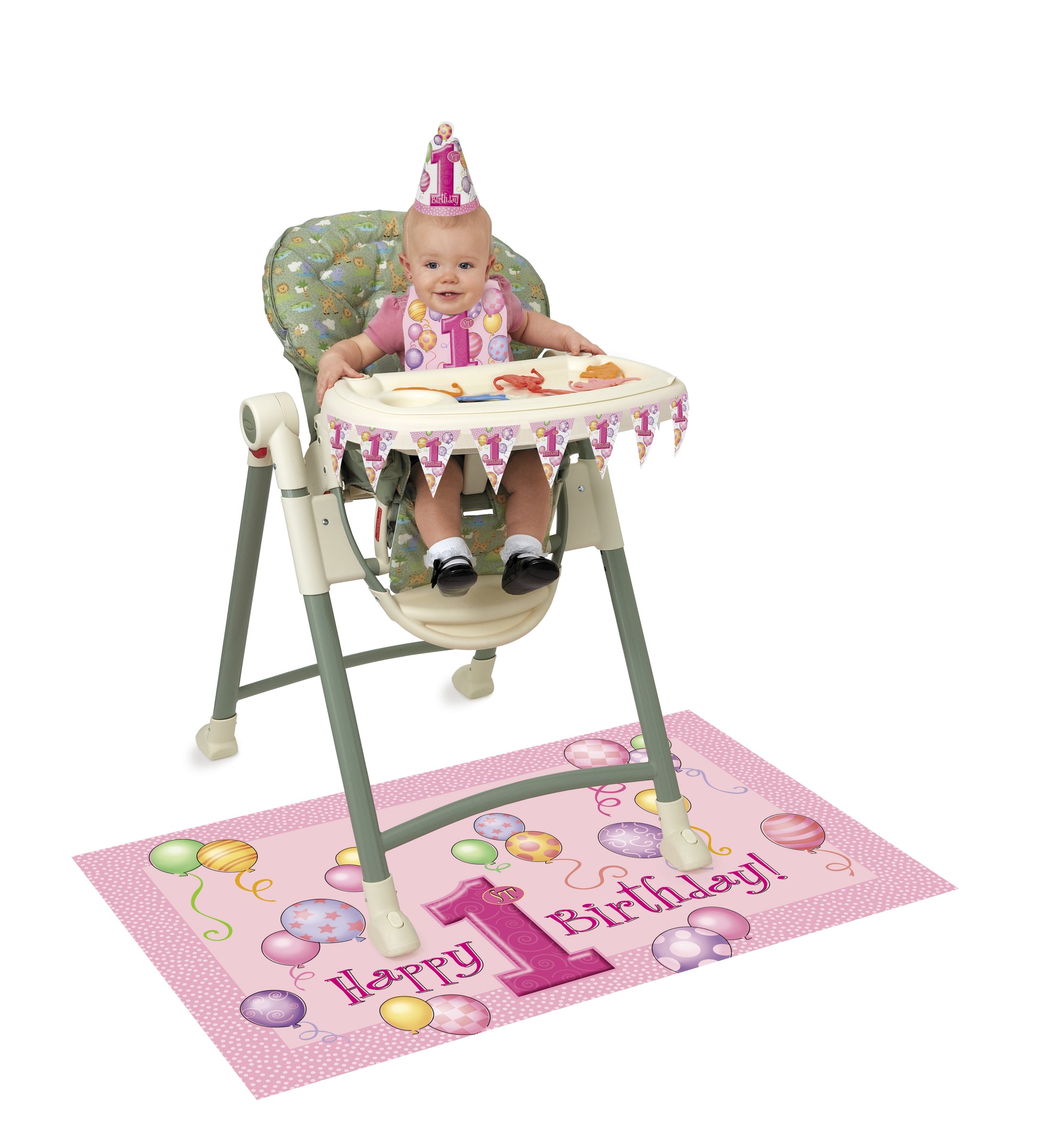 Lot 1º anniversaire rose