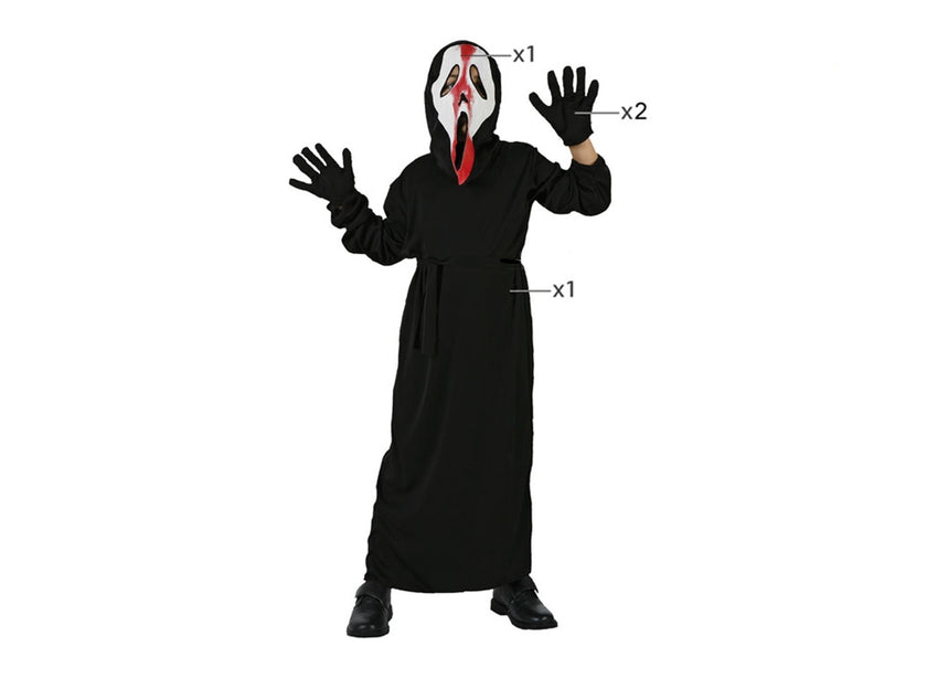 déguisement d'assassin scream garçon 4pcs t 10-12 ans