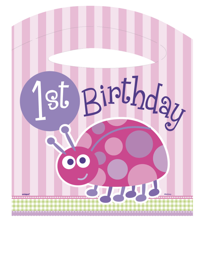 Set 1º anniversaire papillon rose
