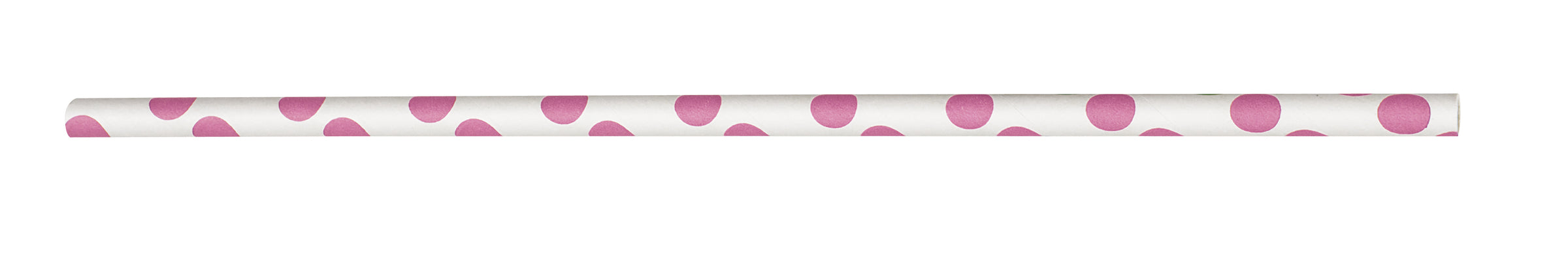 10 pailles à pois roses et blancs