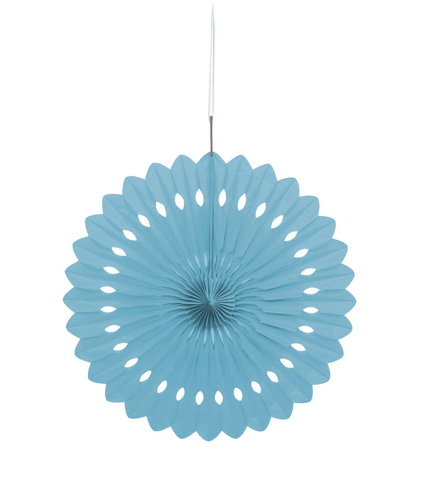 Rosace en papier bleue ciel - Gamme couleur unie