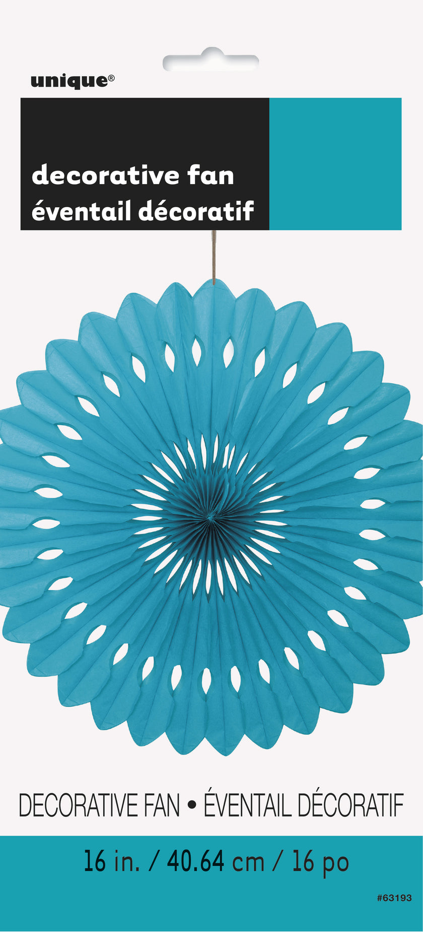 Rosace en papier vert Aigue-marine - Gamme couleur unie