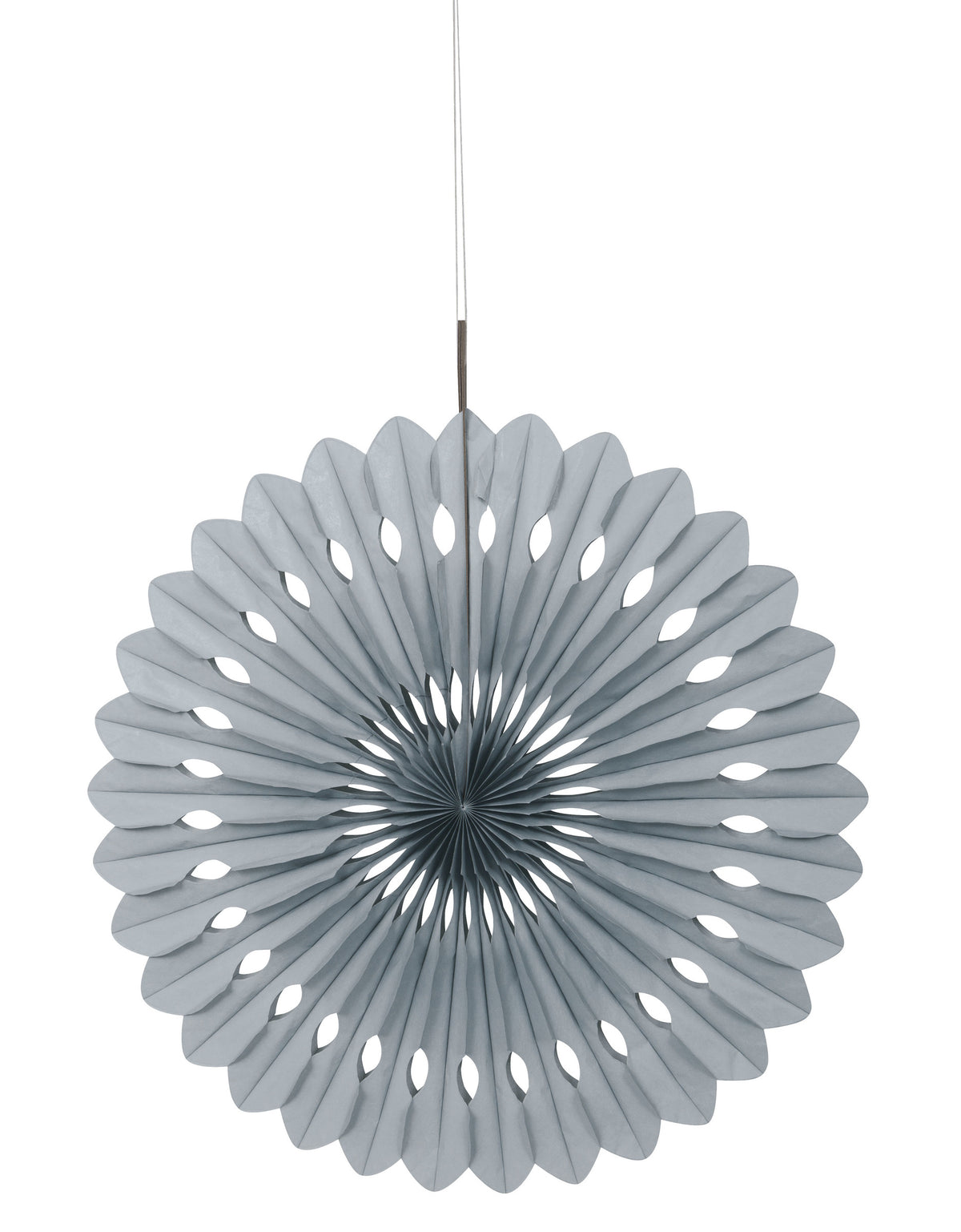 Rosace en papier argenté - Gamme couleur unie