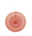 Rosace en papier corail - Gamme couleur unie