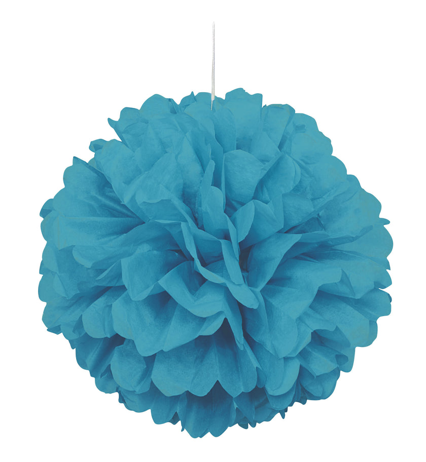 Pompon décoration Aigue-marine - Gamme couleur unie