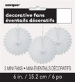3 rosaces en papier blanc - Gamme couleur unie