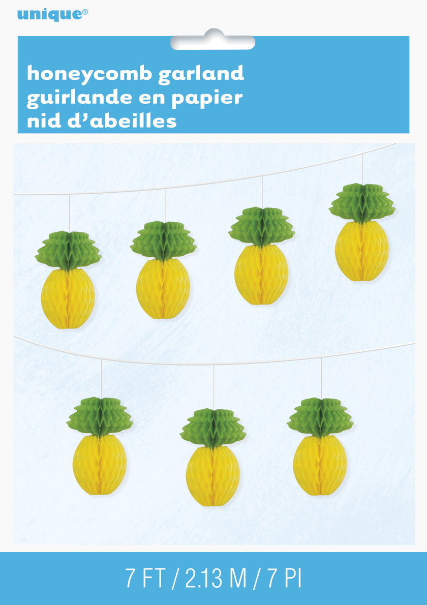 Guirlande ananas en nid d'abeille