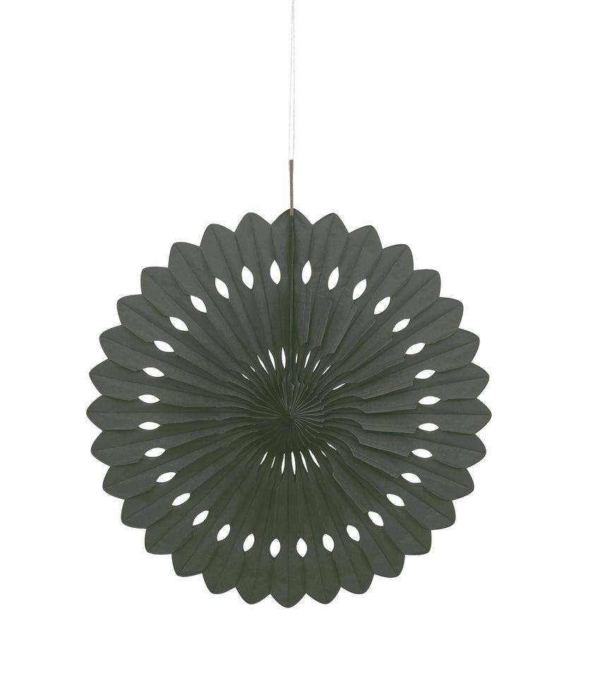 Rosace en papier couleur noir - Gamme couleur unie