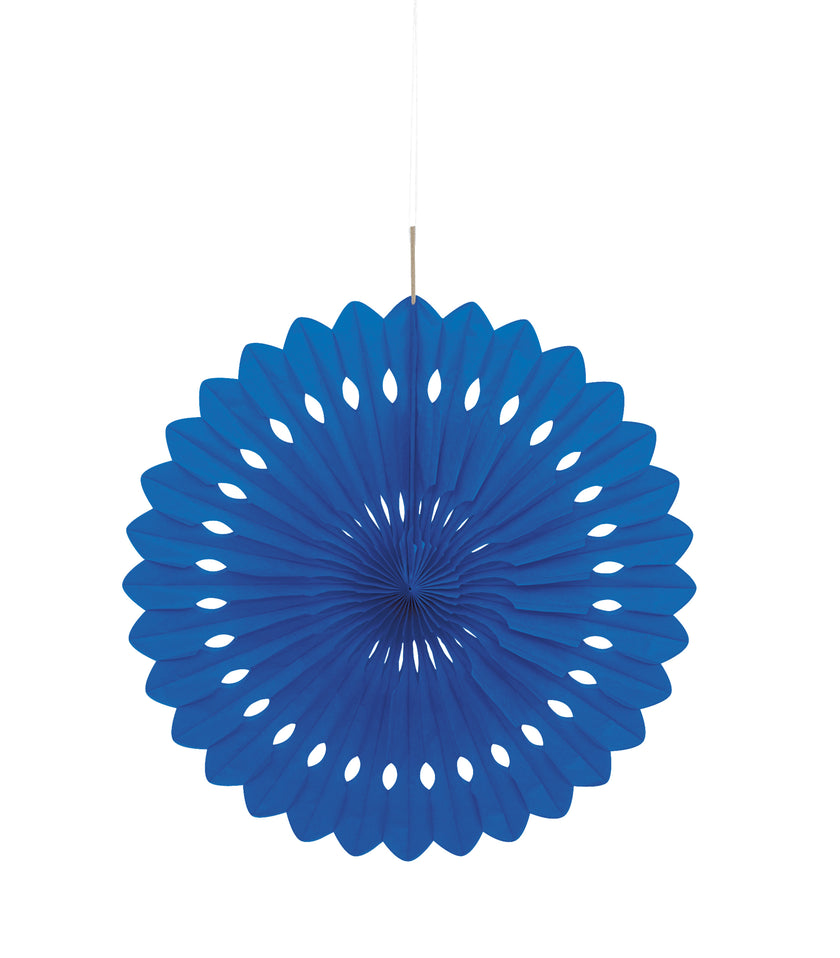 Rosace en papier couleur bleu foncé - Gamme couleur unie