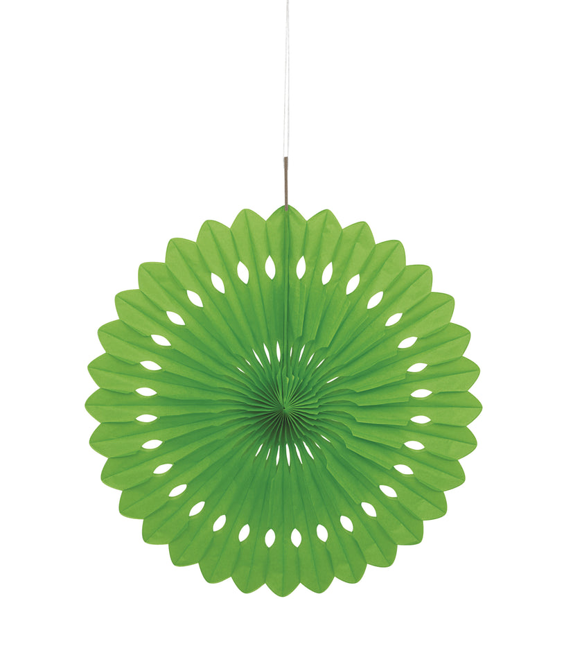 Rosace en papier couleur vert citron - Gamme couleur unie