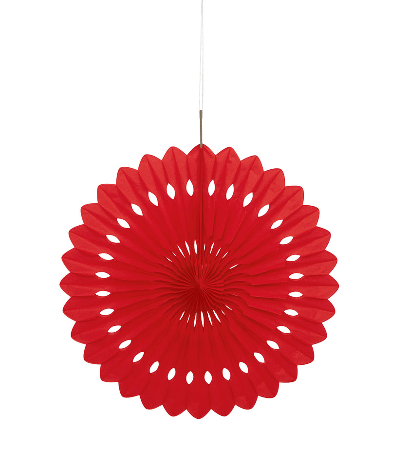 Rosace en papier couleur rouge - Gamme couleur unie