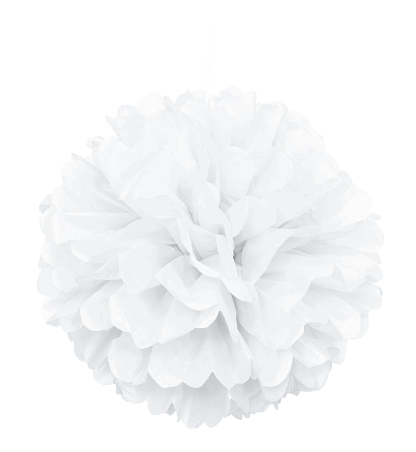 Pompon décoration blanc - Gamme couleur unie