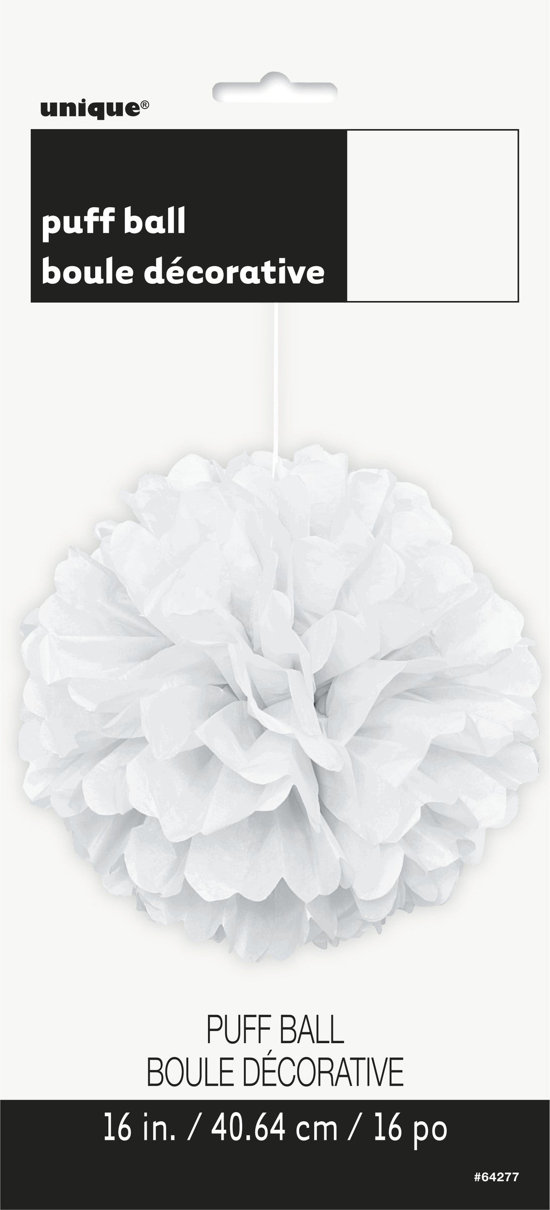 Pompon décoration blanc - Gamme couleur unie