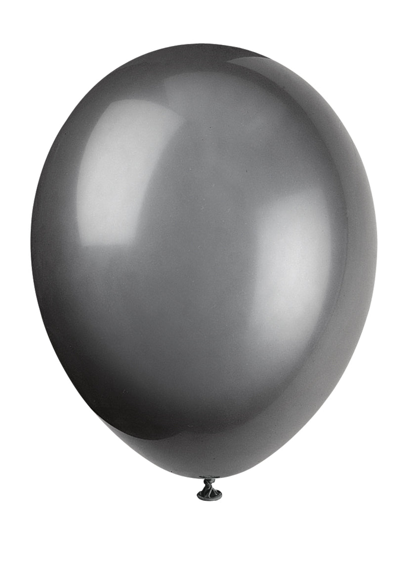10 ballons couleur noir - Gamme couleur unie