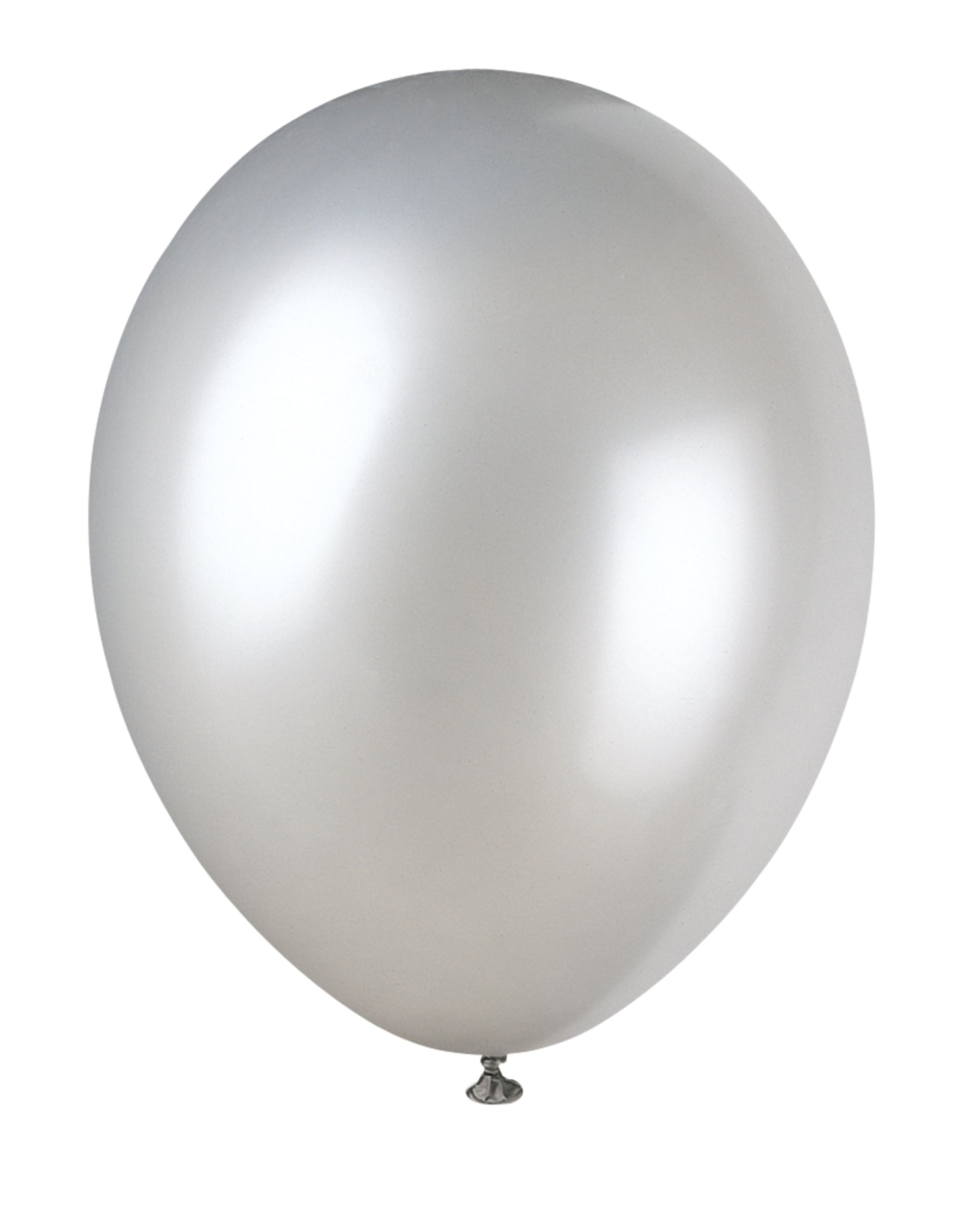 8 ballons argentés métallisés - Gamme couleur unie