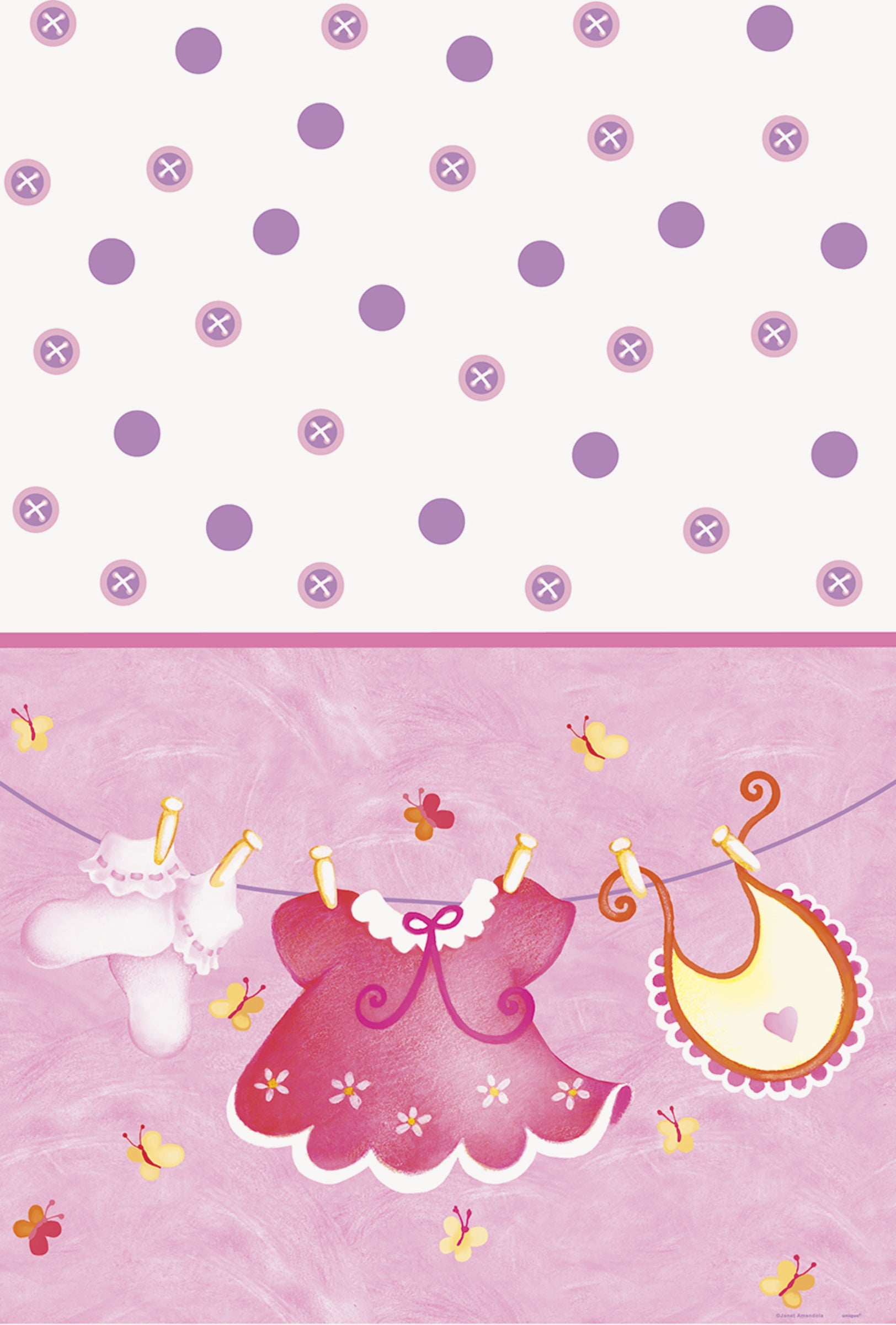 Nappe It's a girl - Clothesline Baby Shower