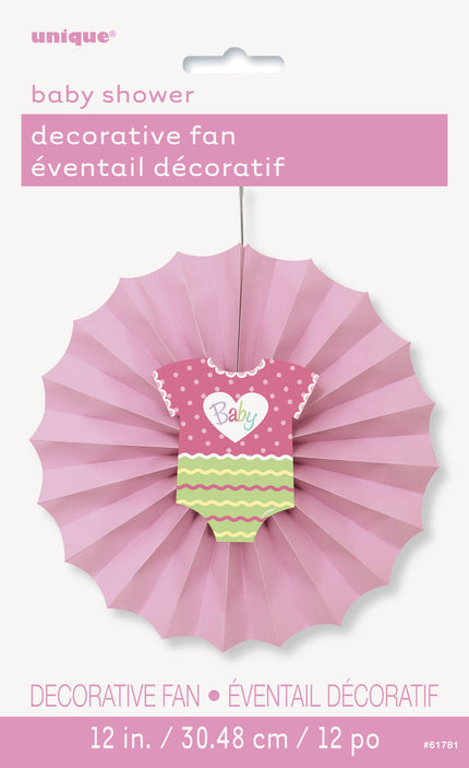 Rosace en papier rose - Baby Shower