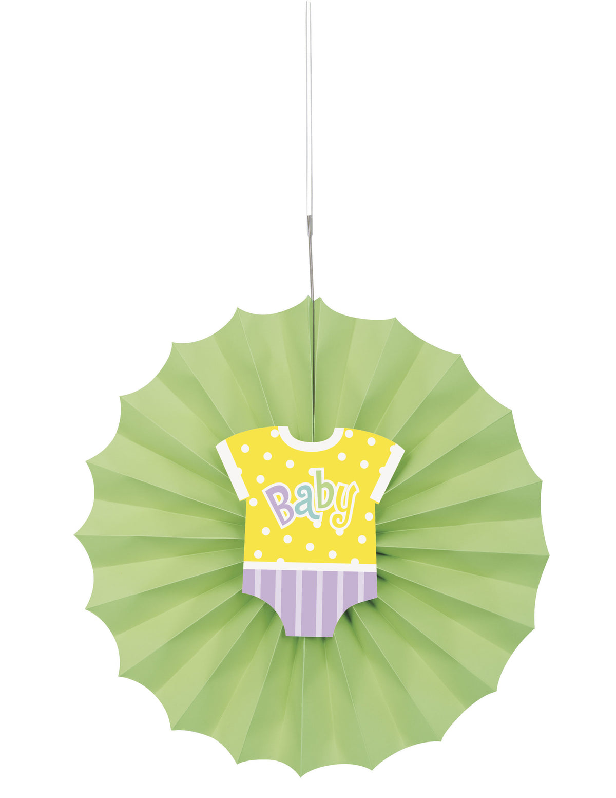 Rosace en papier vert - Baby Shower
