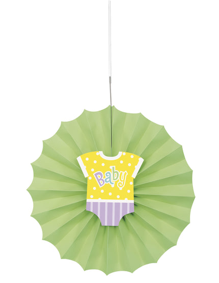 Rosace en papier vert - Baby Shower