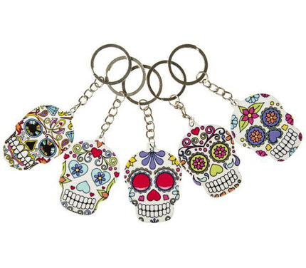 porte-clefs crâne dia de muertos mix 5.5cm