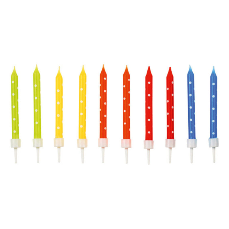 24 Bougies Spirale Assorties 6.3 cm - Amscan