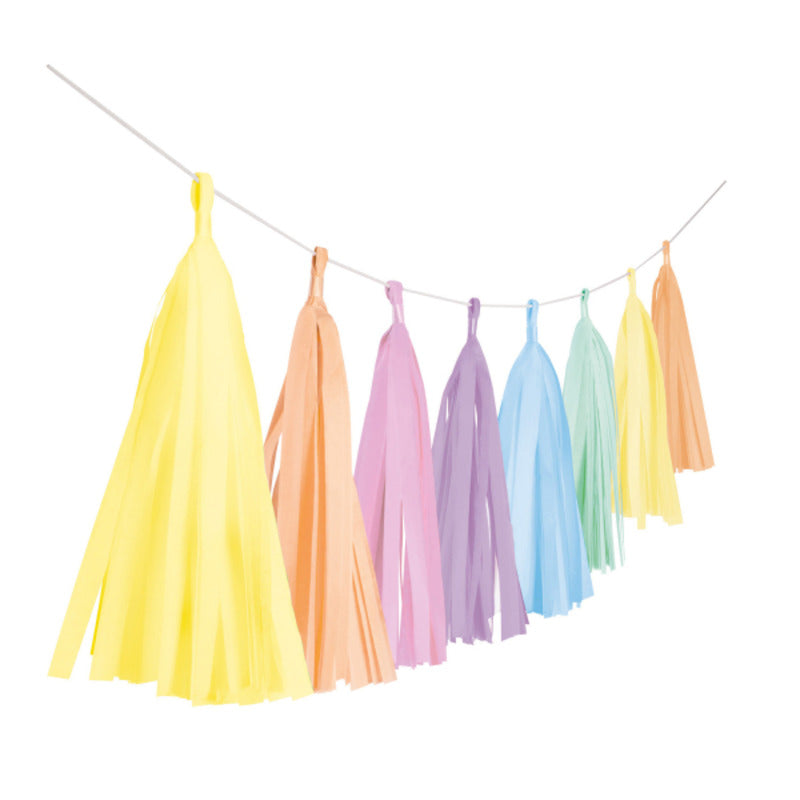 Guirlande Pompon Assortie Pastel 3 mètres - Amscan