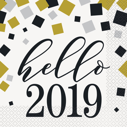 16 serviettes Nouvel An - Happy New Year