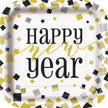 8 assiettes carrées Nouvel An - Glittering New Year