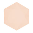 6 Assiettes Hexagonales Décor Abricot 26cm - Amscan