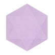 6 Assiettes Hexagonales Décor Violet 26cm - Amscan