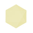 6 Assiettes Hexagonales Décor Jaune 20cm - Amscan