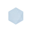 6 Assiettes Hexagonales Décor Bleu 15cm - Amscan