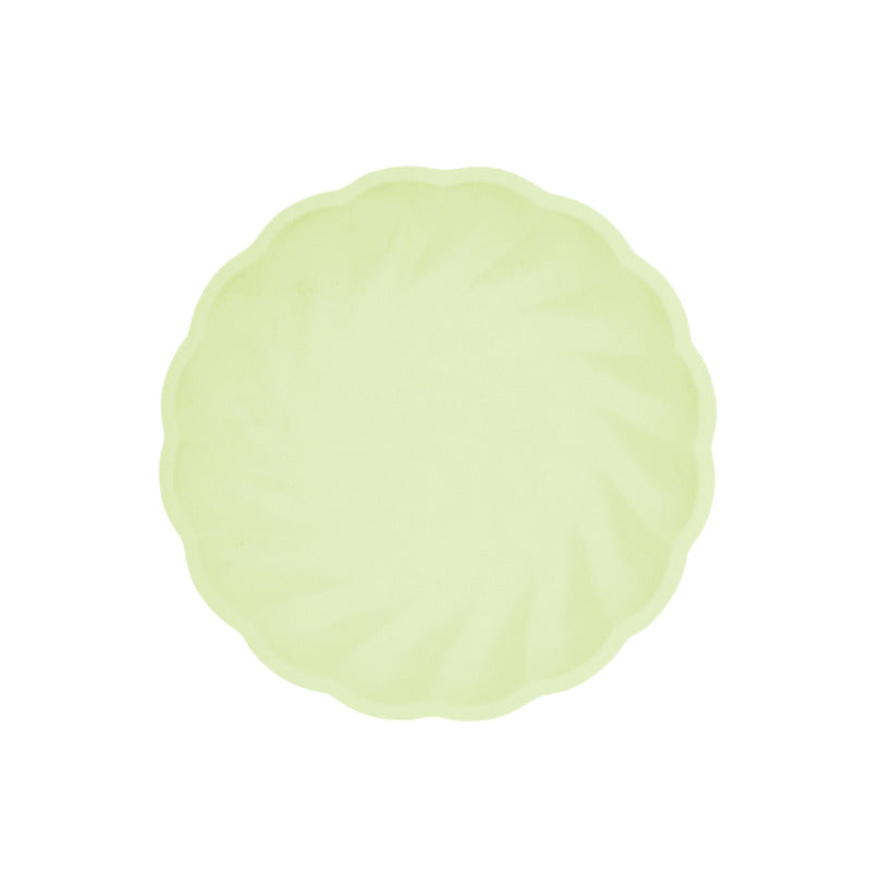 6 Assiettes Rondes Décor Vert 18.8cm  - Amscan