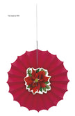 Rosace en papier Étoile de Noël élégante - Holly Poinsettia