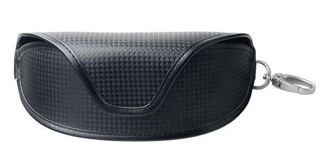 étui pour lunettes avec mousqueton noir