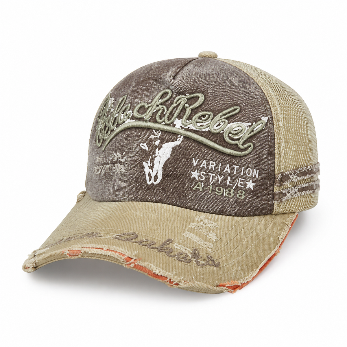 casquette coton rétro vintage blackrebel beige