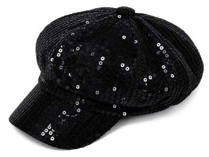 casquette à sequins noir