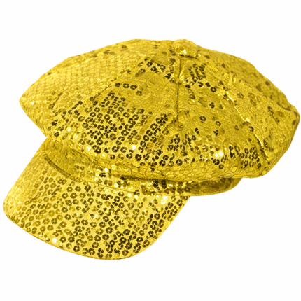 casquette à sequins or