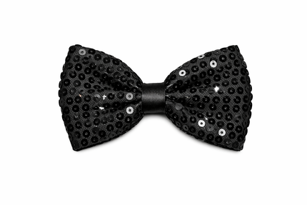 noeud papillon à sequins noir
