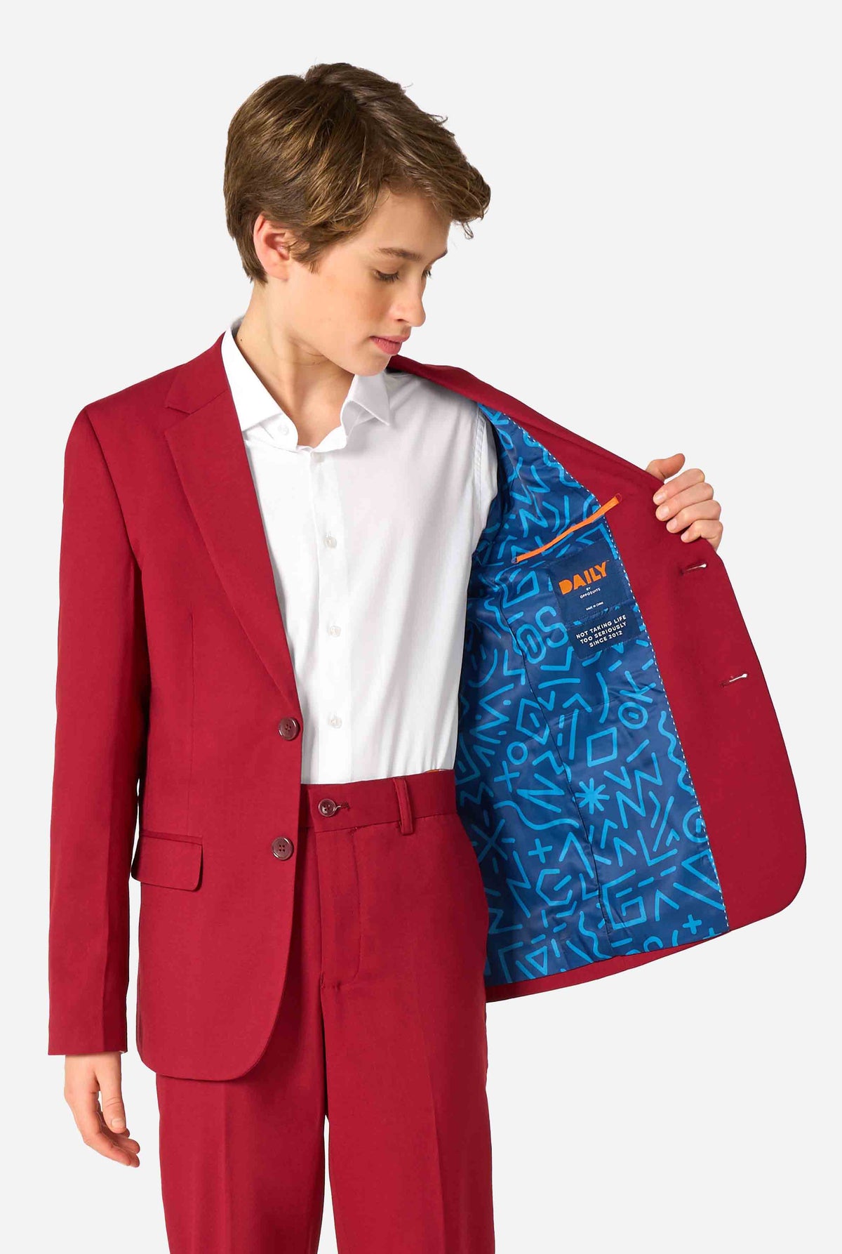 TEEN BOYS Daily Bright Burgundy