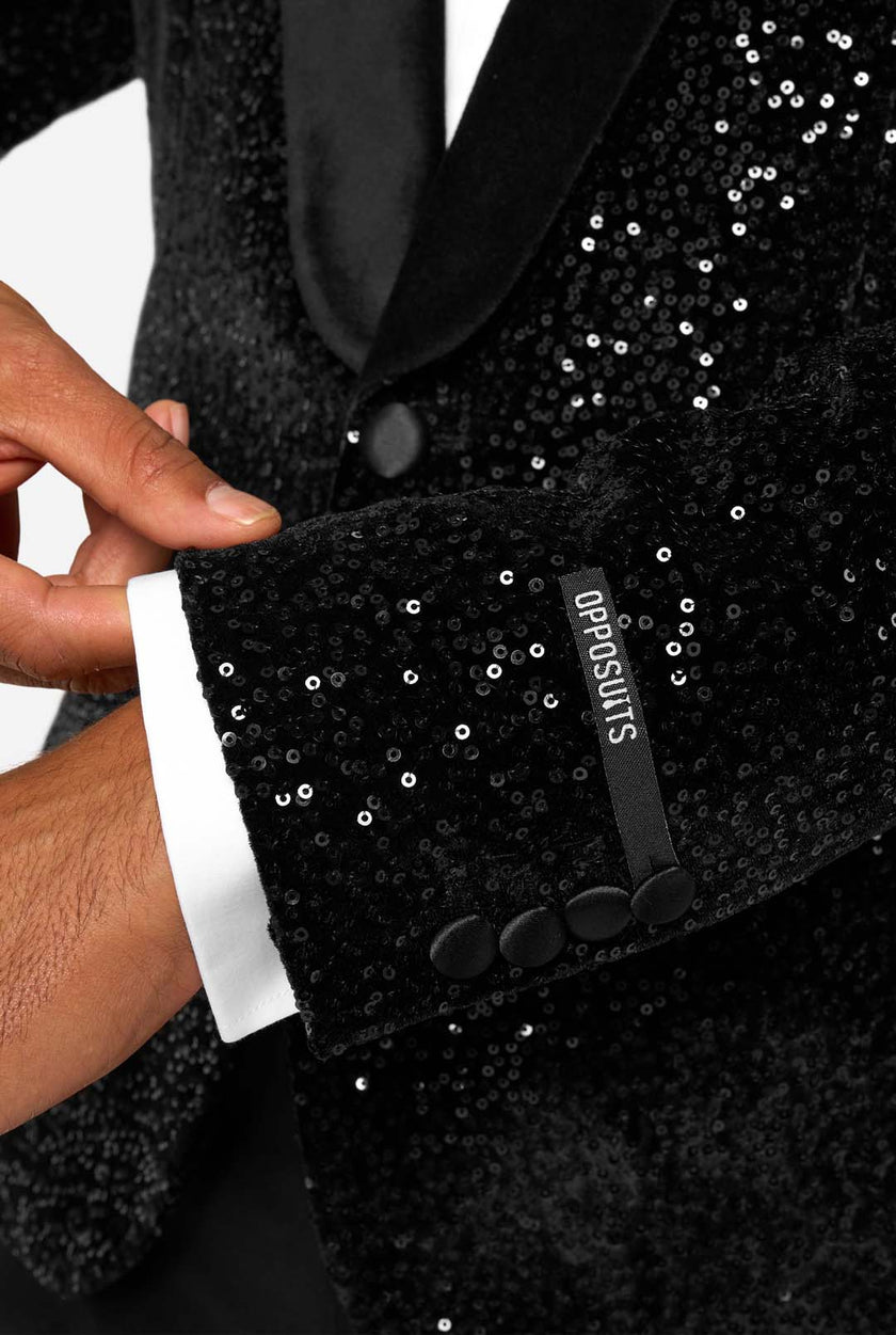 Dinner Jacket - Black Sequins