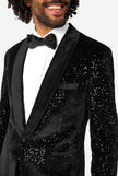 Dinner Jacket - Black Sequins