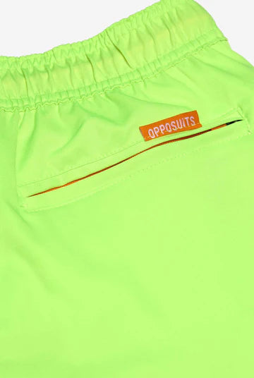 Short de bain OppoSuits Neon Lucky Lime