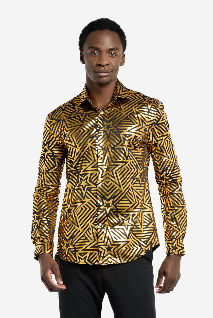 SHIRT LS Golden Geo Star
