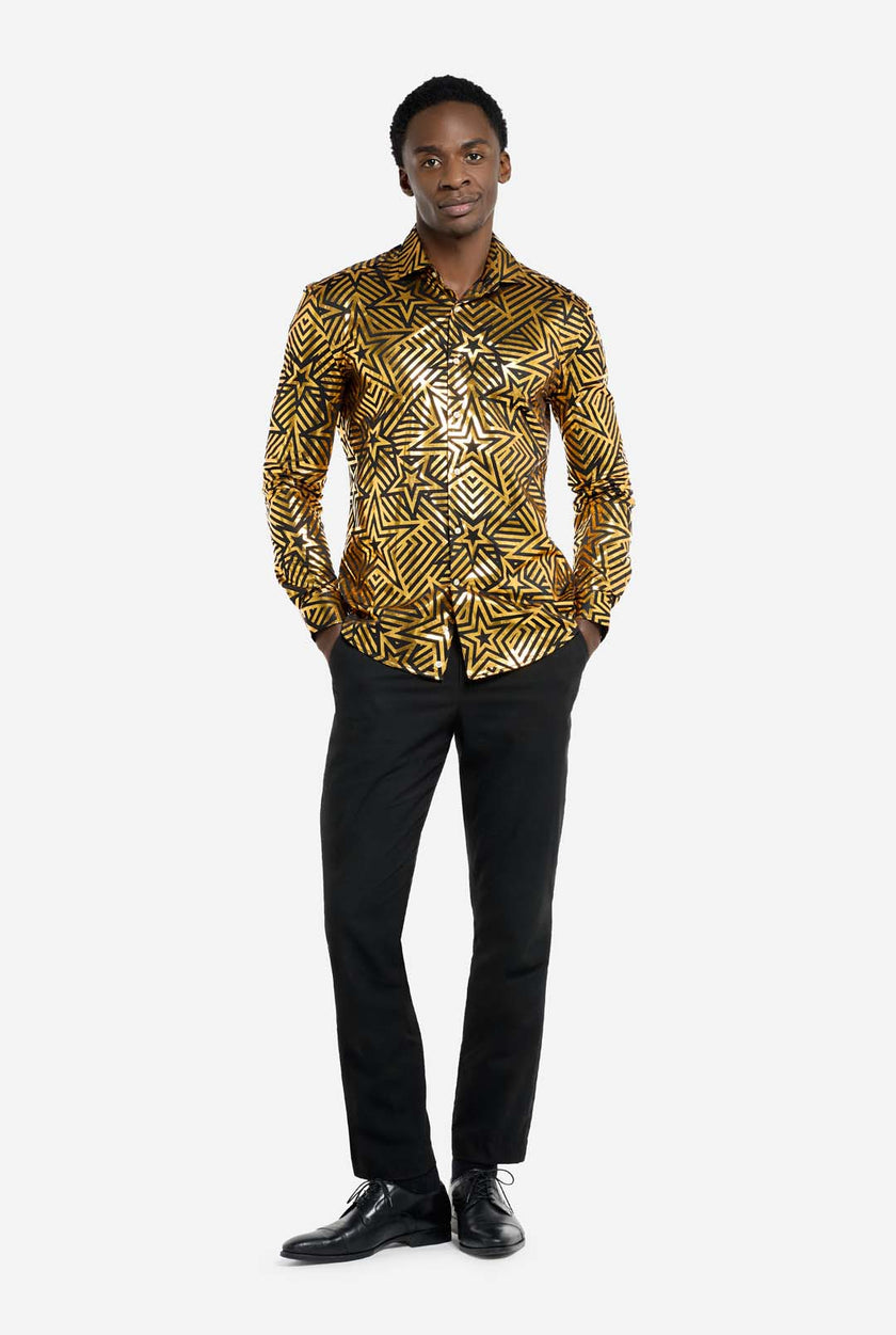 SHIRT LS Golden Geo Star